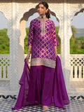 Libas Women'S Silk Blend Kurta Set (48824_Magenta Magenta S