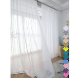 LONGTAI Window White Sheer Curtains 120 Inches Long 2 Panels Sheer White Curtains Clear Curtains Basic Rod Pocket Panel for Bedroom Children Living Room Yard Kitchen