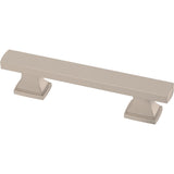 FRANKLIN BRASS Tiered Foot (10-Pack) Cabinet Handles 3 Hole Center Pulls | Satin Nickel Hardware Kitchen Door, Drawers, Dressers