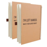 Urby Left Handed Notebooks College Ruled, 160 Pages 1 Subject, Hard Cover, Size 8.5 X 5.7, Ideal Gifts For Left Handed People.