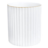 Pen Holder for Desk, Ceramic Pencil Cup Office Desk Organizer, Makeup Brush Holder, White
