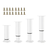 SWTOOL 4PCS Adjustable 4.7-7.08 Inch Metal Furniture Legs Black Furniture Replacement Foot Legs for Kitchen Cabinet Sofa Bed Des