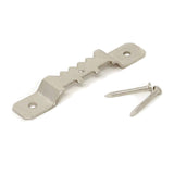 Honbay Photo Frame Accessories, 50PCS Picture Frame Sawtooth Hangers, Double Hole, with 100PCS Nails, Silver