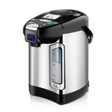 NutriChef Digital Water Boiler and Warmer - 4L/4.23 Qt Stainless Electric Hot Water Dispenser w/ LCD Display, Rotating Base, Kee