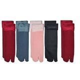 Aadikart Womens 5 Pairs Full Length Thumb Socks Woolen Winter Super Thick Thermal, Ultra Warm Velvet Snow Crew Socks For Cold We