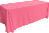 LA Linen Polyester Poplin Washable Rectangular Tablecloth, Stain and Wrinkle Resistant Table Cover 90x132, Fabric Table Cloth fo