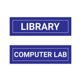 Computer Lab and Library Room Name Plate sunboard, 25.4x7.6 cm