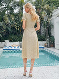 Toplot Dresses For Women Floral Print With Puff Sleeve (T-Dress-5006-Pista-Xl),Pista,,B0B3D9BJ9P