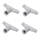 VILLCASE Broom Handle Adapter and Mounting Brackets 4Pack for Secure Broom Head Connection and Pole Handle Extension Easy Insta