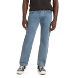 Levis Mens 505 Regular Fit Jeans, Light Stonewash, 34W x 29L