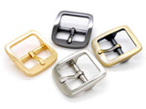 CRAFTMEMORE 3/4 Inch Single Prong Belt Buckle Square Center Bar Buckles Craft Accessories SC04 Pick Color (4 Pack, Gunmetal)