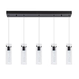 votag Black Pendant Light, 5-Light Pendant Lighting for Kitchen Island, Pendant Lights Kitchen Island for Dining Room, Living Ro