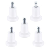 Xidouyuer 5PCS Bell Glides High Profile 2.5'' Glides White for Carpet Replacement Office Chair or Stool Swivel Wheels to Fixed S