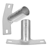 VOSAREA 2pcs Metal Broom Handle Bracket Mounting Broom Head Bracket Tip Replacement Repair Pole Adapter Tips