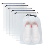 Ajedrmy Clear Travel Shoe Bags, 15.7 X 11.8 Inches, Drawstring, Waterproof, 5 Pack, Portable, White, Shb01, White, Unisex Adult