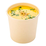 Restaurantware-Bio Tek 12 Ounce Disposable Soup Cups, 25 Microwavable Paper Soup Cups - Vented Lids Sold Separately, Hot And Col