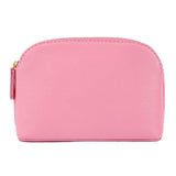 kamumanni Small Cosmetic Bag for Traveling, Pu Leather Makeup Pouch Lightweight Beauty Bag with Zipper (Pink)