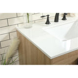 Elegant Decor Indoor Modern Under Sink Bathroom Fixtures Storage Organizer Cabinet 42 Inch Single Bathroom Vanity - Grey With Ba