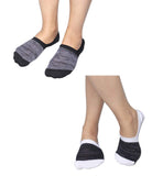 Ginni Nimble No Show Socks For Men, Loafer Socks Mesh Anti Slip Unisex Socks, Casual Socks For Men/Boys (Black & White, Pack Of
