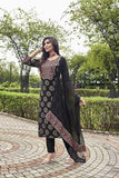 Anni Designer Women'S Cotton Blend Printed Straight Kurta With Pant & Dupatta (Nov-Black-Nrb_S_Black_Small),Black,S,Cotton Blend,Regular,