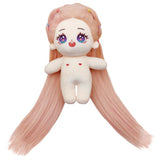 niannyyhouse 20cm Plush Doll Long Hair Girl Humanoid Stuffed Body no Attribute 8 Normal Body Dress Up Gifts (a-51-with Skeleton)