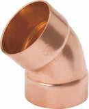 Mueller Industries W07422 45 2 Dwv Copper Elbow