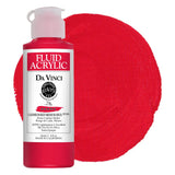 DA VINCI PAINTS Professional Artist Fluid Acrylic Paint, Cadmium Red Medium, 4oz