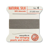 Griffin Bead Cord 100% Natural Silk Grey #4