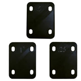 TUOREN Guitar Neck Shims 3Pcs 0.25, 0.5, and 1Degree Nylon Gasket for Guitar and Bass Bolt-on Neck Repair 3 x 2.2inch Black (Bla