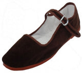 Shoes 18 Womens Cotton China Doll Mary Jane Shoes Ballerina Ballet Flats Shoes 118 Brown Micro 10