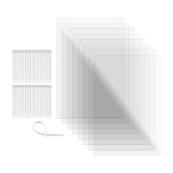 8 Pack Pet Cage Liner with Zip Ties Pet Rabbit Habitat Guinea Pig Cage 8 x 12 Flexible Plastic Side Protection Urine Guard Pan