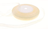 Dxeud Sheer Organza Ribbon (Cream, 5/8 x 50 Yards)