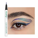 evpct Chameleon Duo Chrome Liquid Eyeliner, Teal Sapphire Blue Glitter Metallic Shimmer Liquid Eyeliner, Multichrome Color Shift