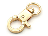 CRAFTMEMORE Trigger Lobster Claw Clasp Swivel Clip Snap Hook Circle Shape 4pcs VT366 (Gold)