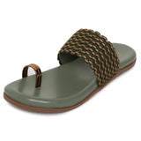 Ortho Joy Fancy Doctor Slippers | Soft Chappal For Women | Casual Flat Sandals,Green,5,B09XXSDKM6