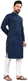 Lookmark Present Men'S Pure Rayon Chikankari Sequins Kurta||Men'S Chikankari Navyblue Coloured Kurta|| Az-Lm-Og-Kurta 11 Navy Blue-S