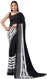 Leelavati Printed Bollywood Georgette Saree For Women With Unsticted Blouse Peice(Black) (ANv_Gr_432)