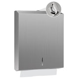Stardrix Knob Latch (No Key Lock) Paper Towel Dispenser, Wall-Mount, Brushed Stainless Steel, Commercial Large Capacity, Fits 40