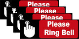 VAAIMAI Please Ring Bell Sign Board | Black | 124 Inch | Pack of 4 | Signage for Office, School & Commercial Space | Vinyl UV La