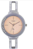 Timex Fria Analog Watch For Women With Rose Gold Round Dial & Silver Brass Bracelet Band Water Resistant Women'S Wrist Watches -