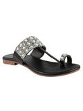 Shoetopia Stylish Ethnic Flats For Girls Black-Eu39,Black,6,B09JSMSBDW