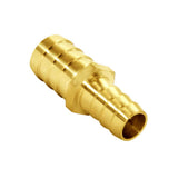 Joywayus Hose Barb Reducer 3/8 to 5/8 Barb Fitting, Hex Union Brass Reducing Barb Water/Fuel/Air