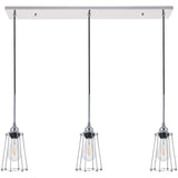 Living District Indoor Modern Home Decorative Bright Ceiling Auspice 3 Light Chrome Pendant