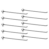 HARFINGTON 10pcs Pegboard Shelving Hooks 12 Stainless Steel Peg Board Display Hook Hanging Holders Wall Mount Organize Tools for