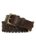 Art N Vintage Men Genuine Leather Dress Belt With Single Prong Metal Buckle Mens Belt For Suits, Jeans Brown (34 36)