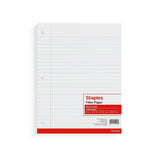Staples 2072487 Wide Ruled Filler Paper 8-Inch x 10-1/2-Inch 120 sheets 36 pack