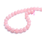 BEADIA Natural Rose Quartz Crystal Stone Round Loose Semi Gemstone Beads for Jewelry Making 6MM 61PCS