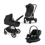 Cybex EOS 5-in-1 Travel System Stroller + Lightweight Aton G Infant Car Seat, Moon Black