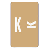 Smead 67181 AlphaZ ColorCoded Labels, Letter K, Light Brown, 100 Labels/Pack