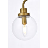 Living District Hanson 4-Light Metal Bath Sconce In Brass And Clear